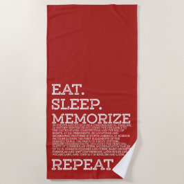 Sleep-Memorik für wiederholten Memory-Master essen Strandtuch