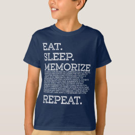 Sleep-Memorik für wiederholten Memory-Master essen T-Shirt