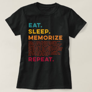 Sleep Memorize Wiederholen CC-Gespräch Kreis 3 ess T-Shirt