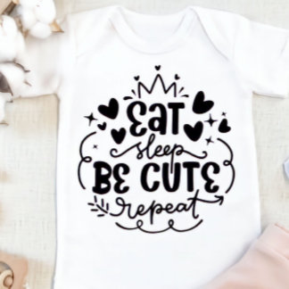 Sleep Niedlich wiederholen Baby T-shirt