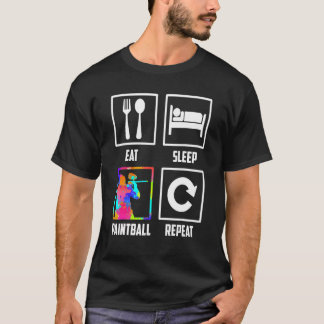 Sleep Paintball Eat Wiederholen Paintballer Paintb T-Shirt