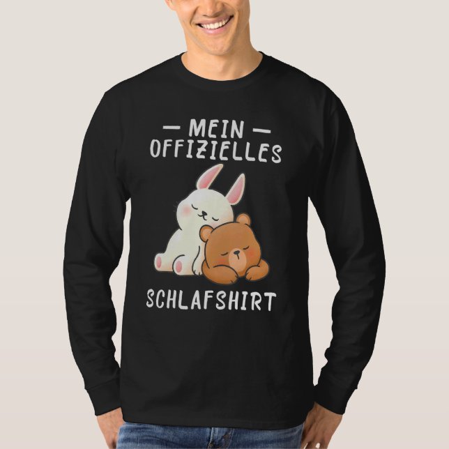 Sleep Pajamas Nachtkleid Rabbit Bear T-Shirt (Vorderseite)