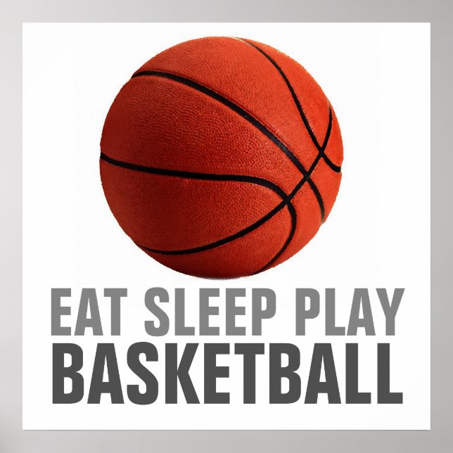 Sleep Play Basketball Einzigartiges Kunstwerk Post Poster (Vorne)