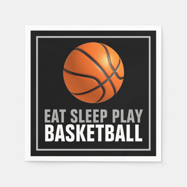 Sleep Play Basketball Motivierend Serviette (Vorderseite)
