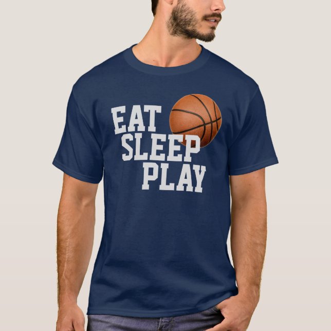 Sleep Play Basketball T - Shirt essen (Vorderseite)