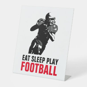 Sleep Play Black & White Football Pop Art Sockelschild