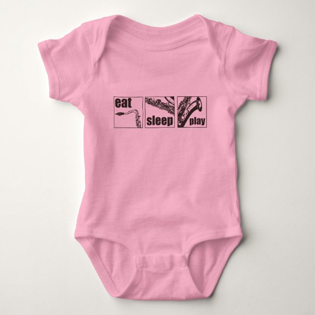 Sleep Play Sax essen Baby Strampler (Vorderseite)