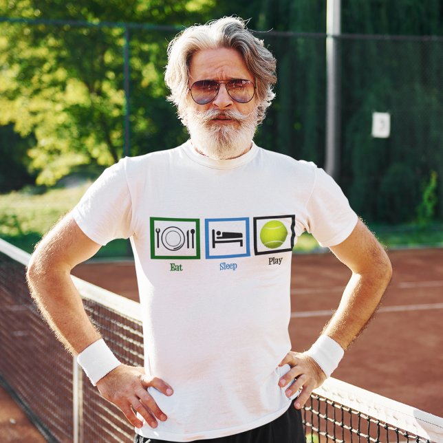 Sleep Play Tennis essen T-Shirt (Von Creator hochgeladen)