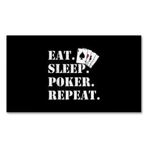 Sleep Poker Eat Repeat Casino Sprichwort Poker Magnetische Visitenkarte