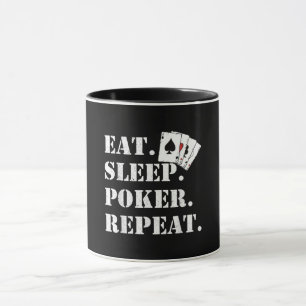 Sleep Poker Eat Repeat Casino Sprichwort Poker Tasse