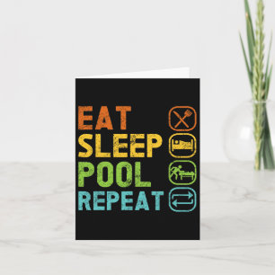 Sleep Pool Wiederholung Pool Snooker Player Billia Karte