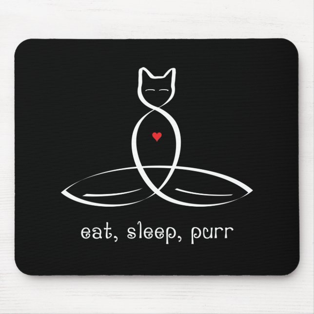 Sleep Purr essen - Extravaganter Stil. Mousepad (Vorne)