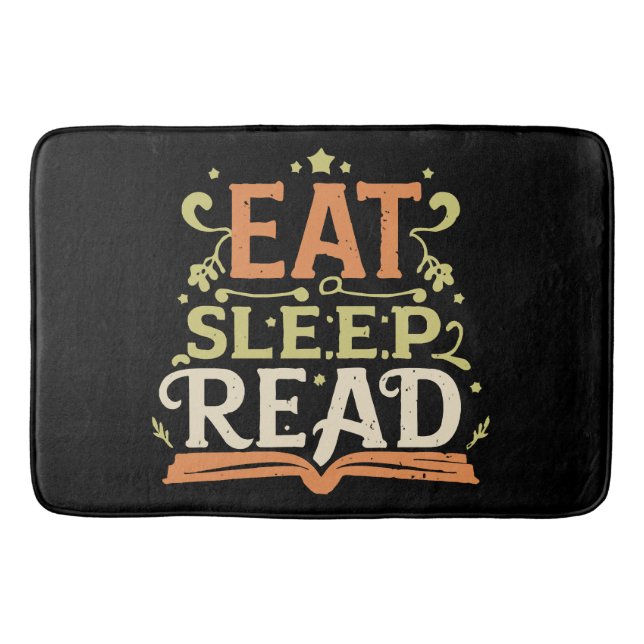 Sleep Read, Funny Reading Badematte (Vorderseite)
