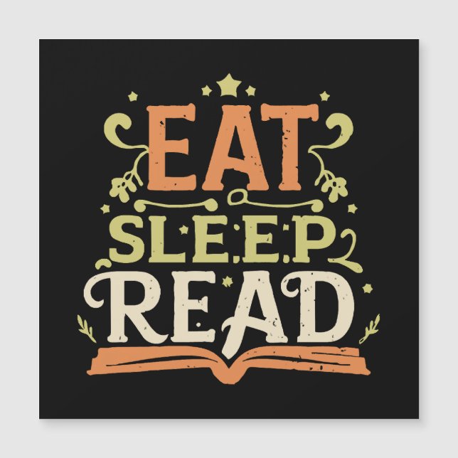 Sleep Read, Funny Reading Magnetkarte (Vorderseite)