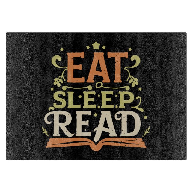 Sleep Read, Funny Reading Schneidebrett (Vorderseite)