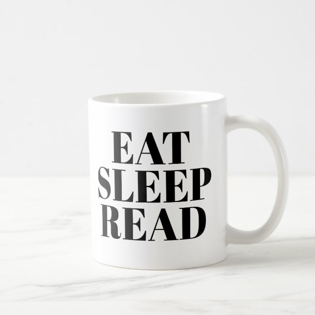 Sleep Read Tasse essen | Niedlich Book Lover Sloga (Rechts)
