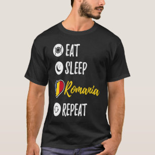 Sleep Rumänien wiederholen T-Shirt