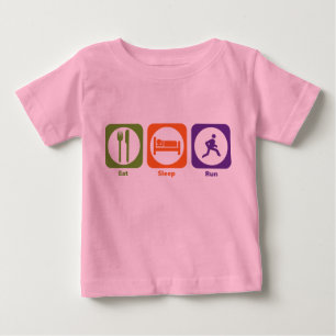Sleep Run essen Baby T-shirt