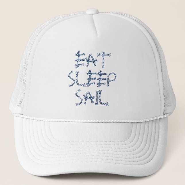Sleep Sail Segel Segel Seil Knoten Boot Truckerkappe (Vorderseite)