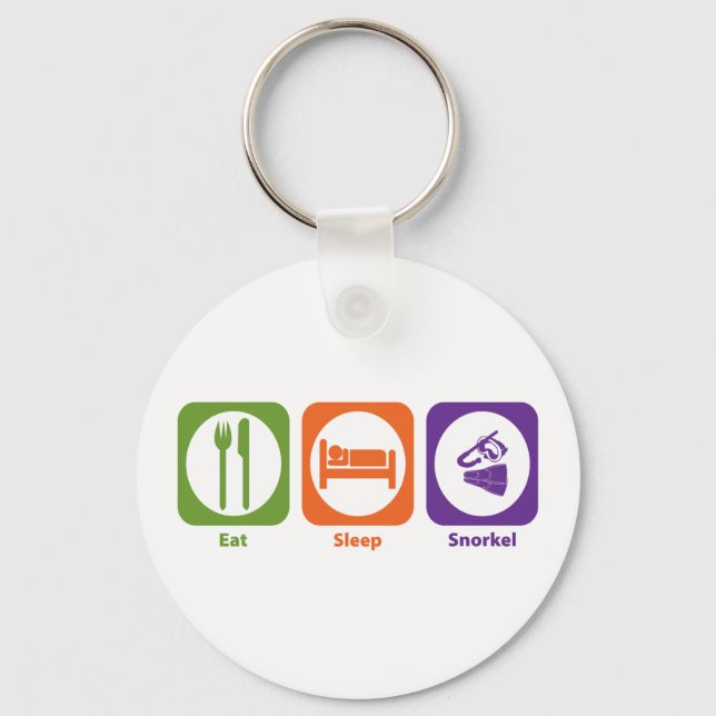 Sleep Schnorchel essen Schlüsselanhänger (Vorderseite)