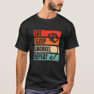 Sleep Schnorcheln Wiederholen Scuba Diver Schnorch T-Shirt