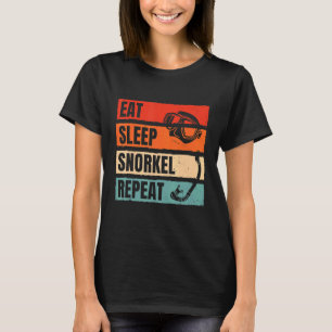 Sleep Schnorcheln Wiederholen Scuba Diver Schnorch T-Shirt