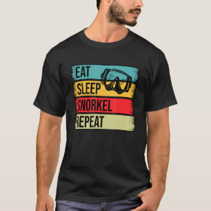 Sleep Schnorcheln Wiederholen Scuba Diver Unterwas T-Shirt