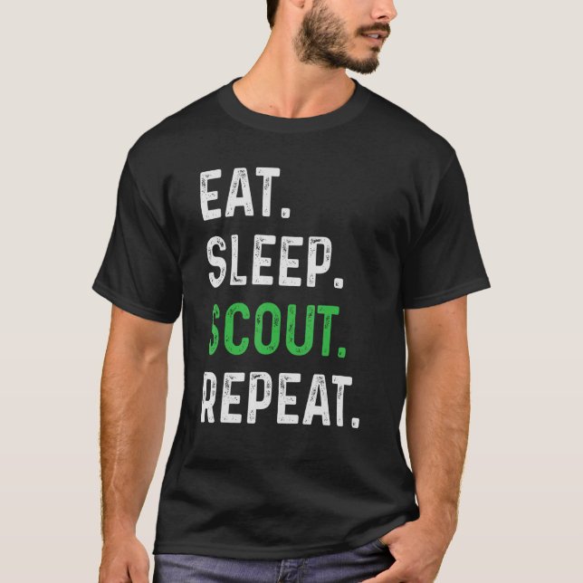Sleep Scout Scouting essen T-Shirt (Vorderseite)