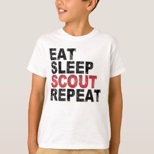 Sleep Scout Sleep Wiederholung lustige Scouts Gesc T-Shirt