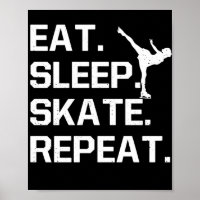 Sleep Skate Eat Wiederholen Figur Skaten Leidensch