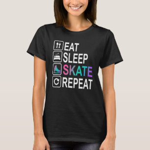 Sleep-Skate essen Wiederholen Sie die Skaten-Ice-S T-Shirt
