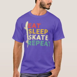Sleep Skate essen Wiederholen Sie die Vintage Retr T-Shirt