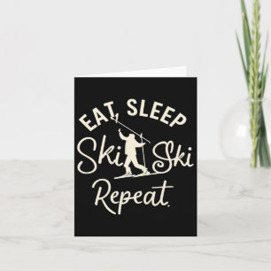 Sleep Ski Wiederholung Skifahren Ski Ski Ski Winte Karte