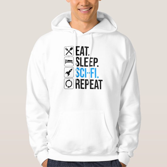Sleep Sleep-Sci-Fi Wiederholung Hoodie (Vorderseite)