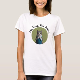 Sleep Strick Wiederholen Knitter Traum essen T-Shirt