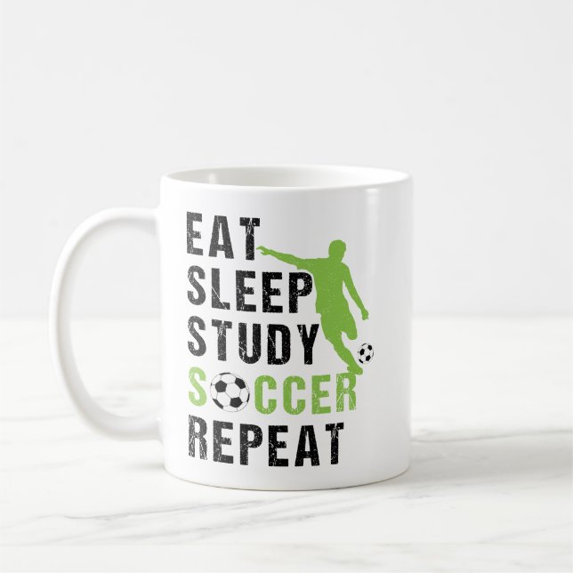 Sleep Study Soccer Wiederholung Boy Soccer Player  Kaffeetasse (Links)