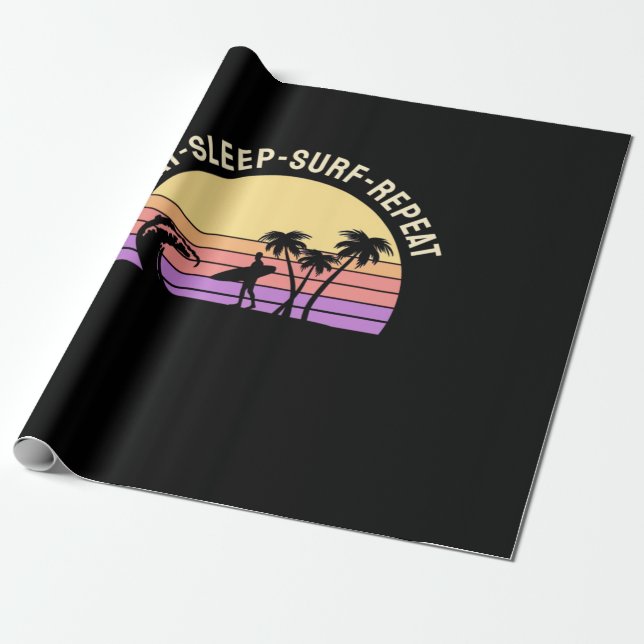 Sleep Surf wiederholen Geschenkpapier (Ungerollt)