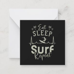 Sleep Surf wiederholen Mitteilungskarte