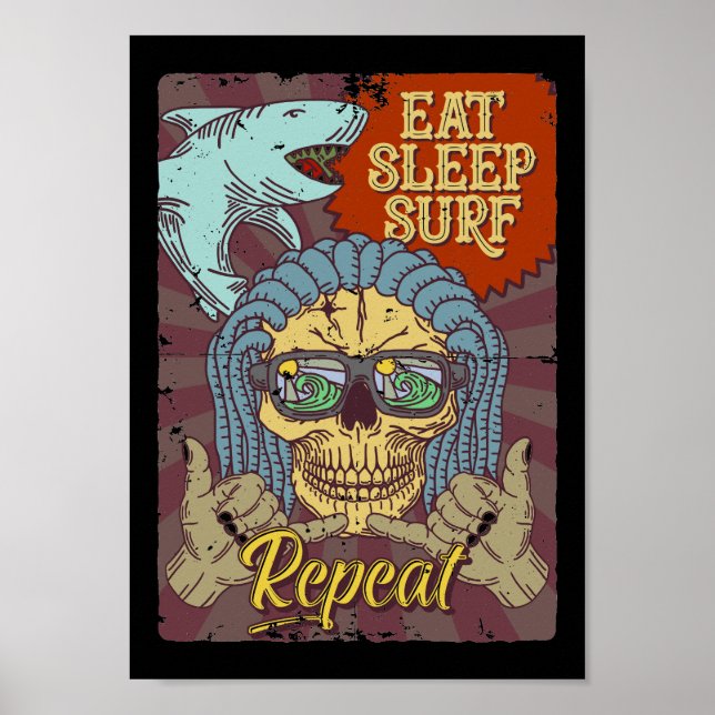 Sleep Surf wiederholen Poster (Vorne)