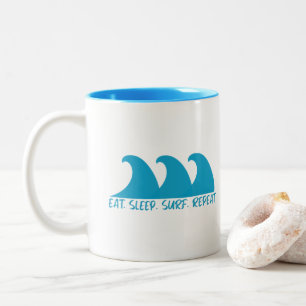 Sleep Surf wiederholen Zweifarbige Tasse
