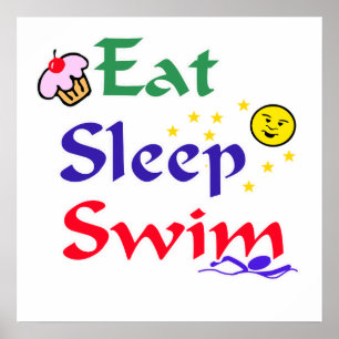 Sleep Swim essen Poster
