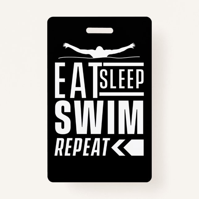 Sleep Swim wiederholen Ausweis (Vorderseite)