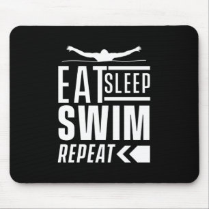Sleep Swim wiederholen Mousepad