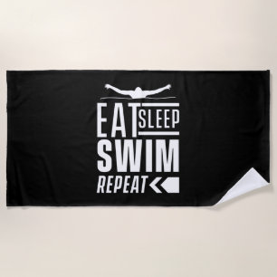 Sleep Swim wiederholen Strandtuch