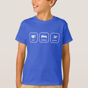 Sleep Swim wiederholen T-Shirt