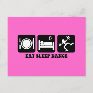 Sleep Tanz Postkarte