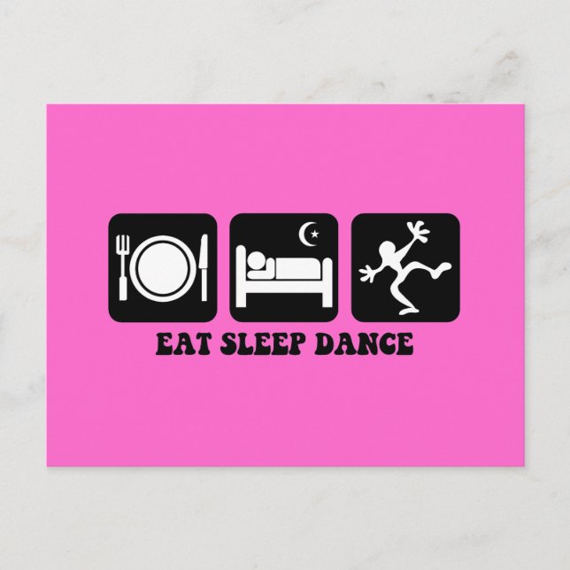 Sleep Tanz Postkarte (Vorderseite)
