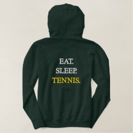 Sleep Tennis essen Bestickter Hoodie