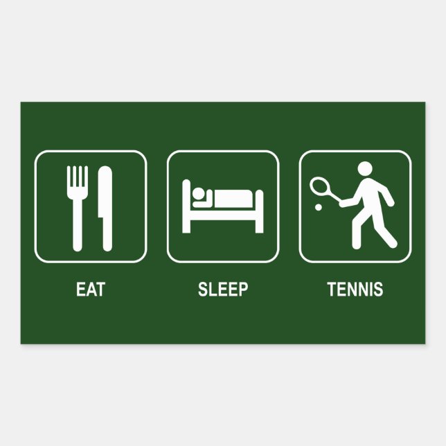 Sleep Tennis Sticker essen (Vorderseite)