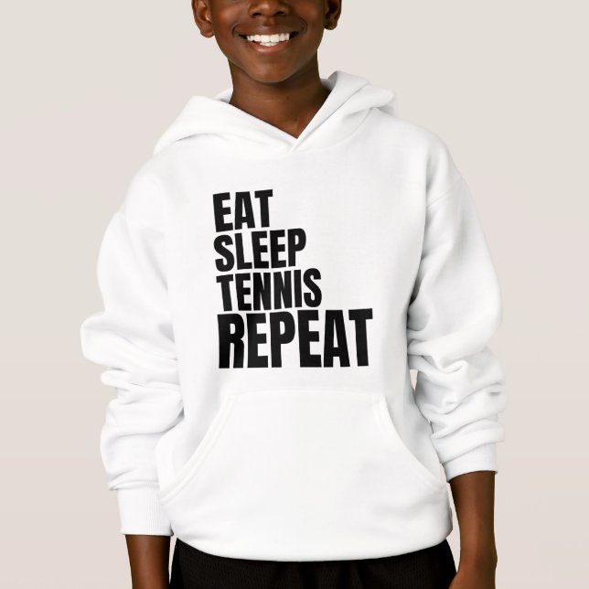 Sleep Tennis wiederholen Hoodie (Vorderseite)